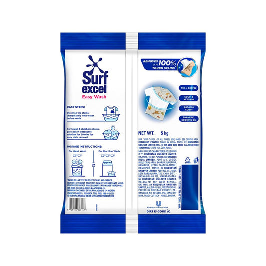 Surf Excel Easy Wash Detergent Powder - 5 Kg