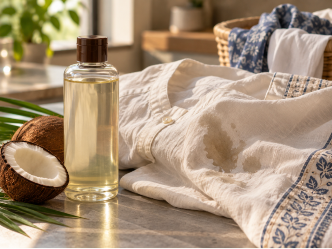 How to Remove Coconut Oil Stains? A Step-by-Step Guide