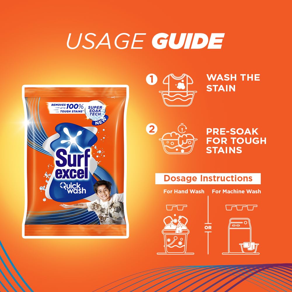 Surf Excel Quick Wash Detergent Powder 1 kg