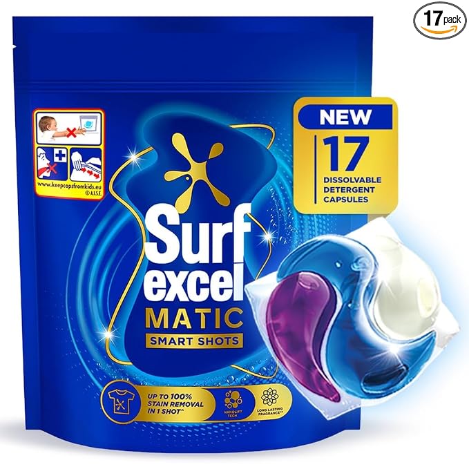 Surf Excel Matic 3 in 1 Smart Shots 17 pcs