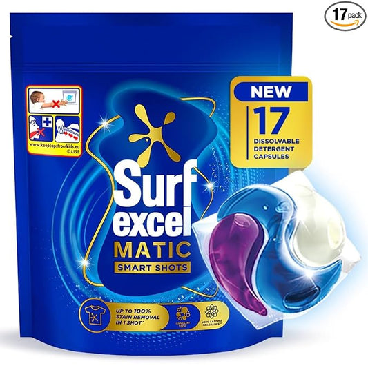 Surf Excel Matic 3 in 1 Smart Shots 17 pcs